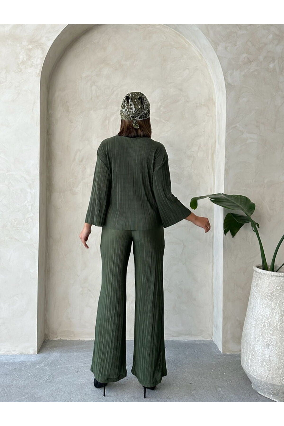 Piliseli Pantolon | D2387 - Bej