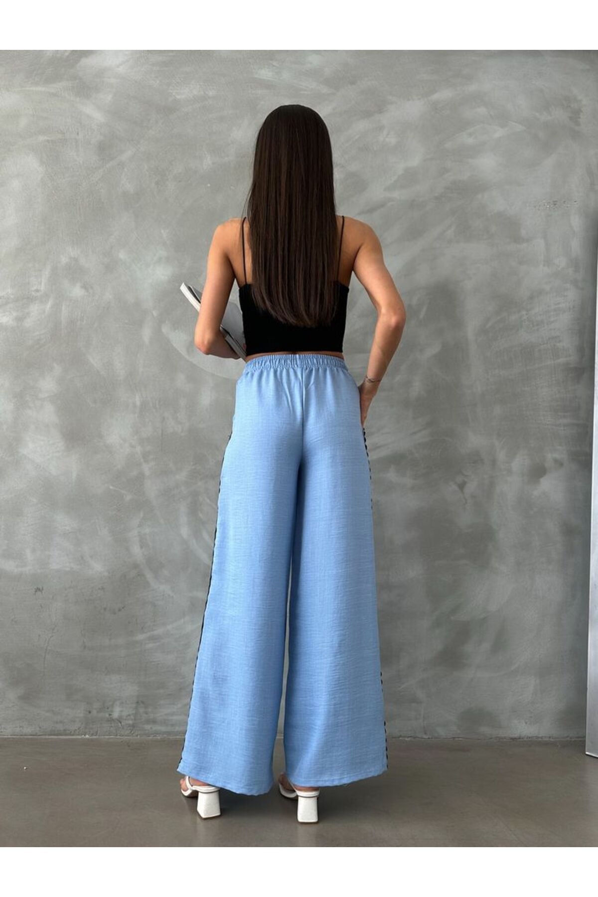 Sutaşı Detaylı Pantolon | D2625 - KREM