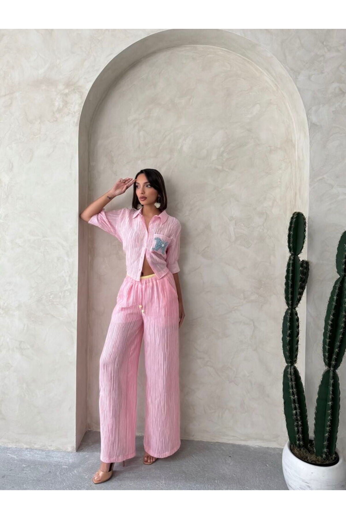 Pilise Pantolon | D2783 - PEMBE
