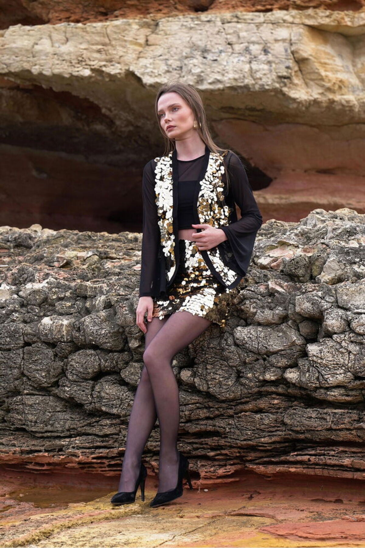 Pullu Yelek | F1750 - GOLD
