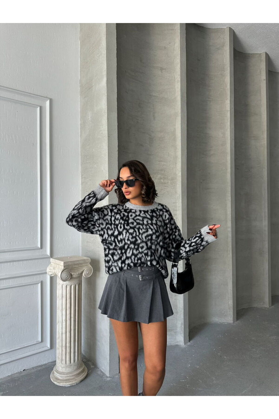 Leopar Triko Bluz K-158