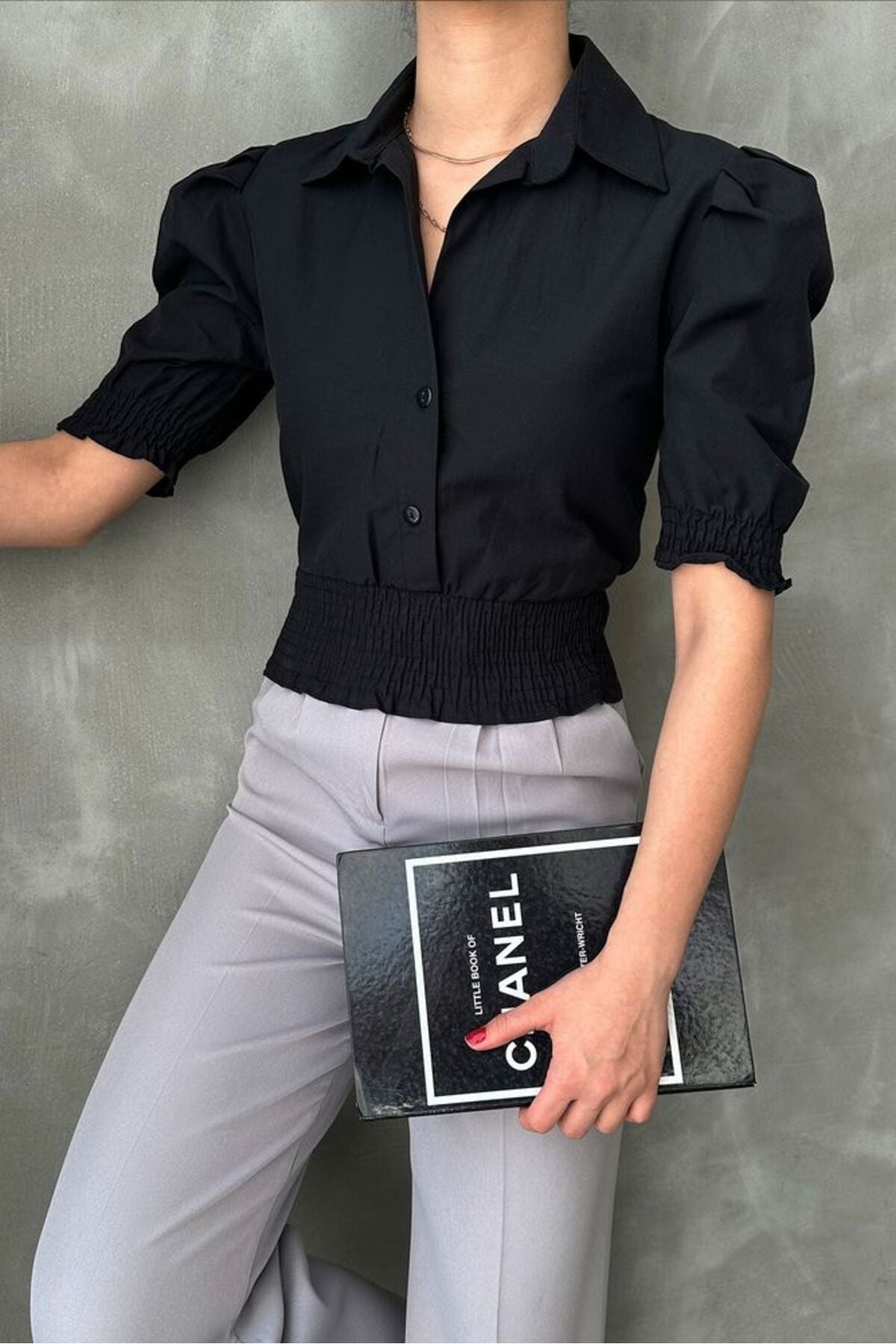 Gipeli Düğmeli Gömlek | D1778