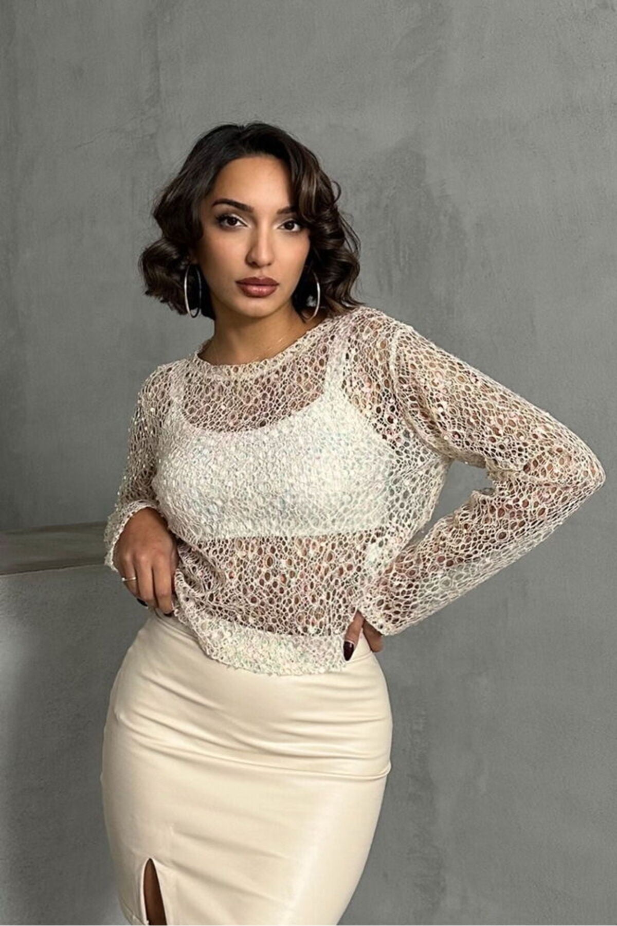 Ulpayet Dantel Bluz | F1863 - SİYAH