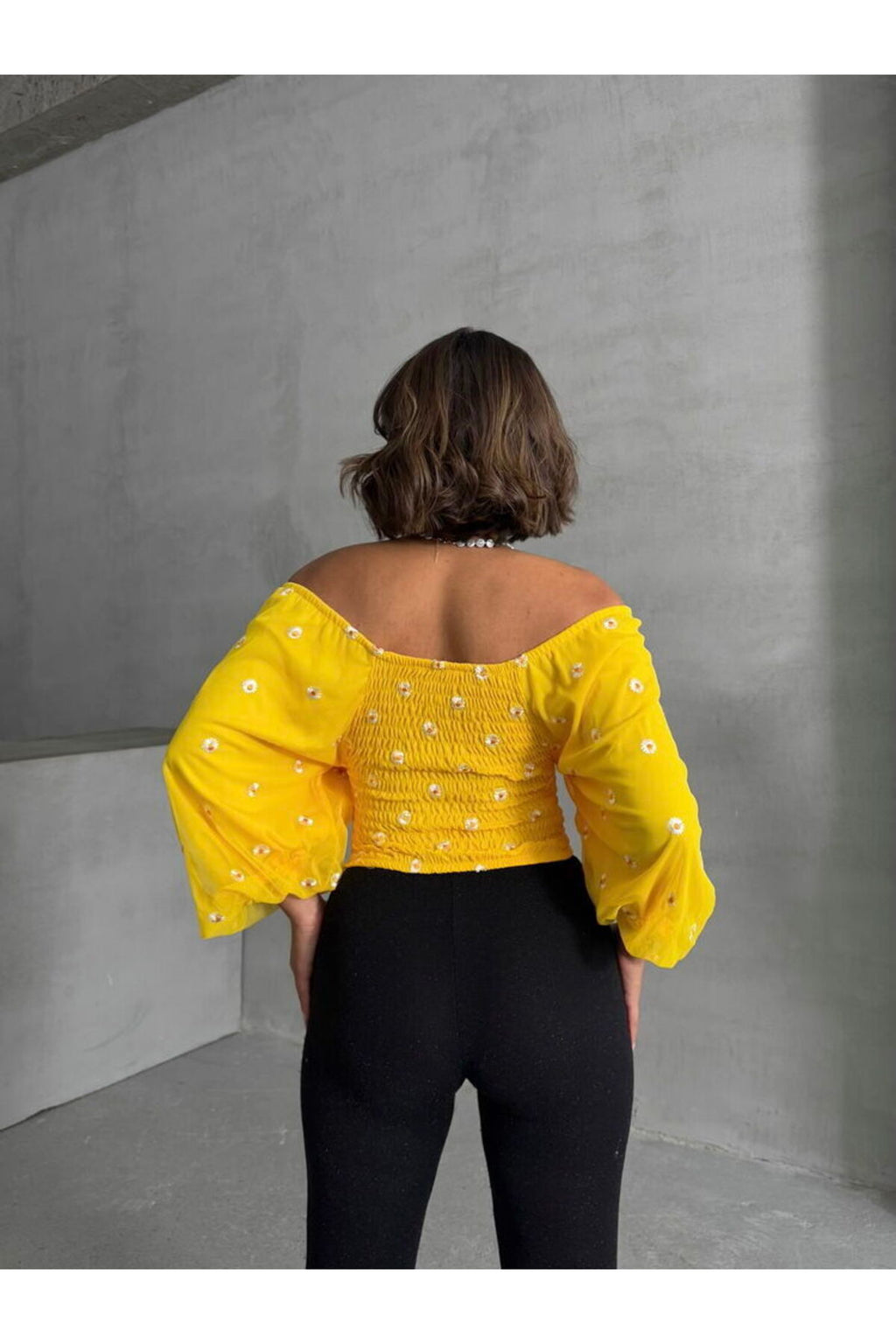 Gipeli Papatya Desenli Bluz | F0988 - FUŞYA