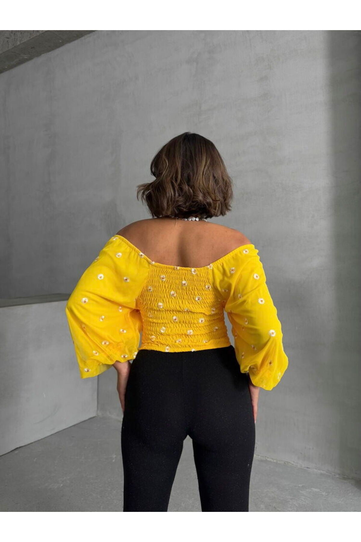 Gipeli Papatya Desenli Bluz | F0988 - FUŞYA