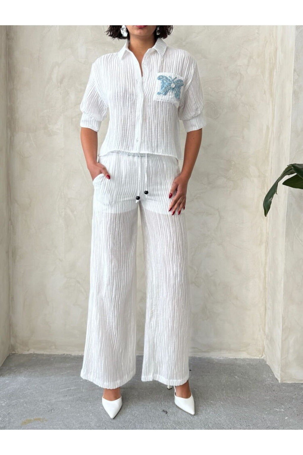 Pilise Pantolon | D2783 - TAŞ