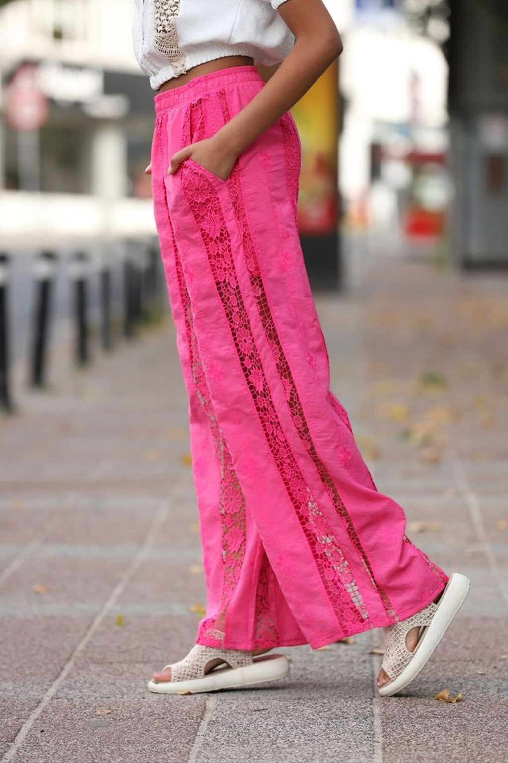 Fileli Pantolon | D2550 - TAŞ