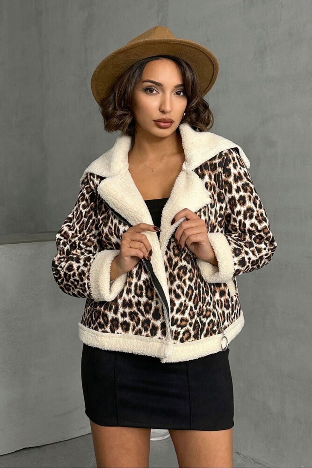 Peluş Mont | F1858 - LEOPAR D1