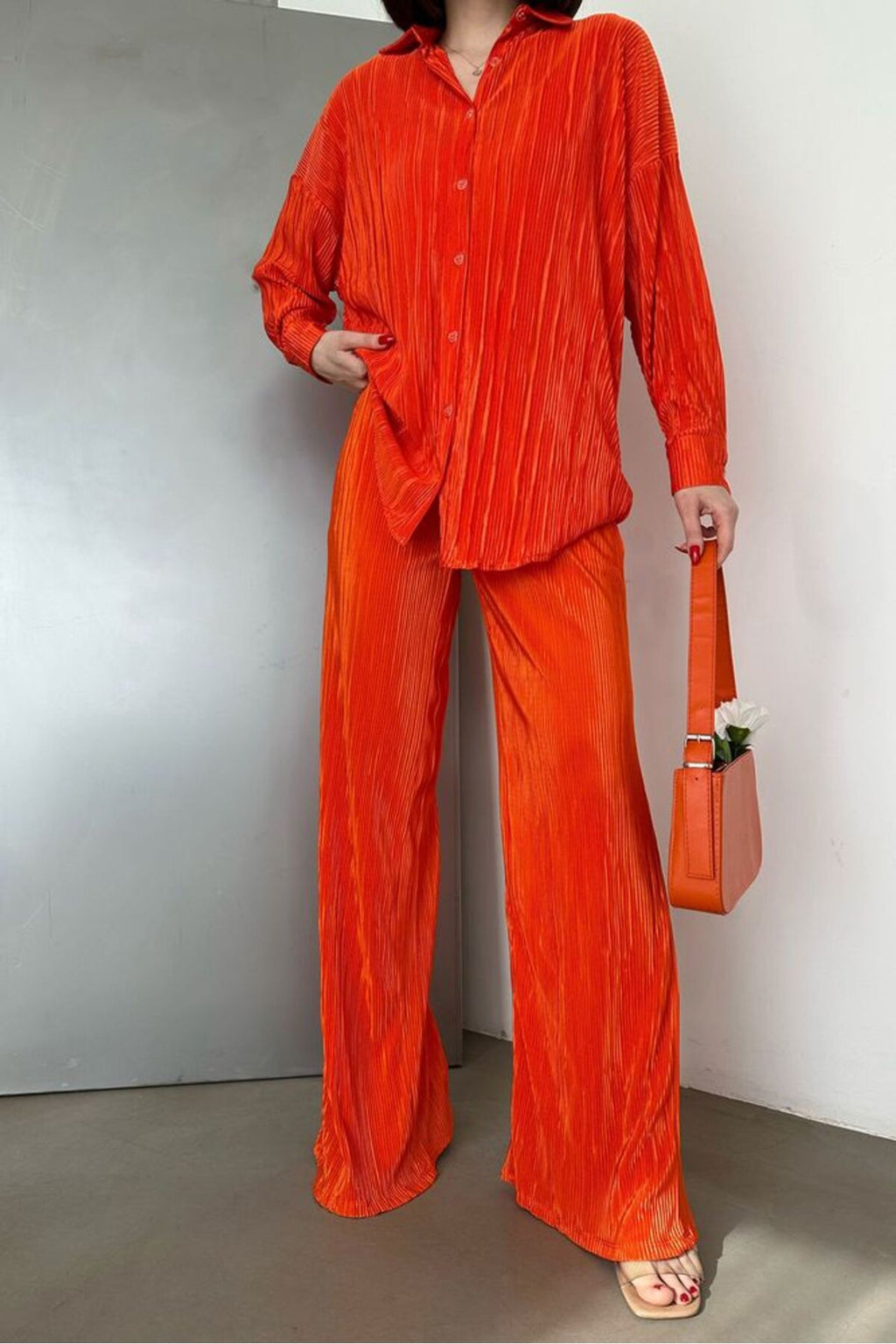 Piliseli Pantolon | D2387 - HAKİ