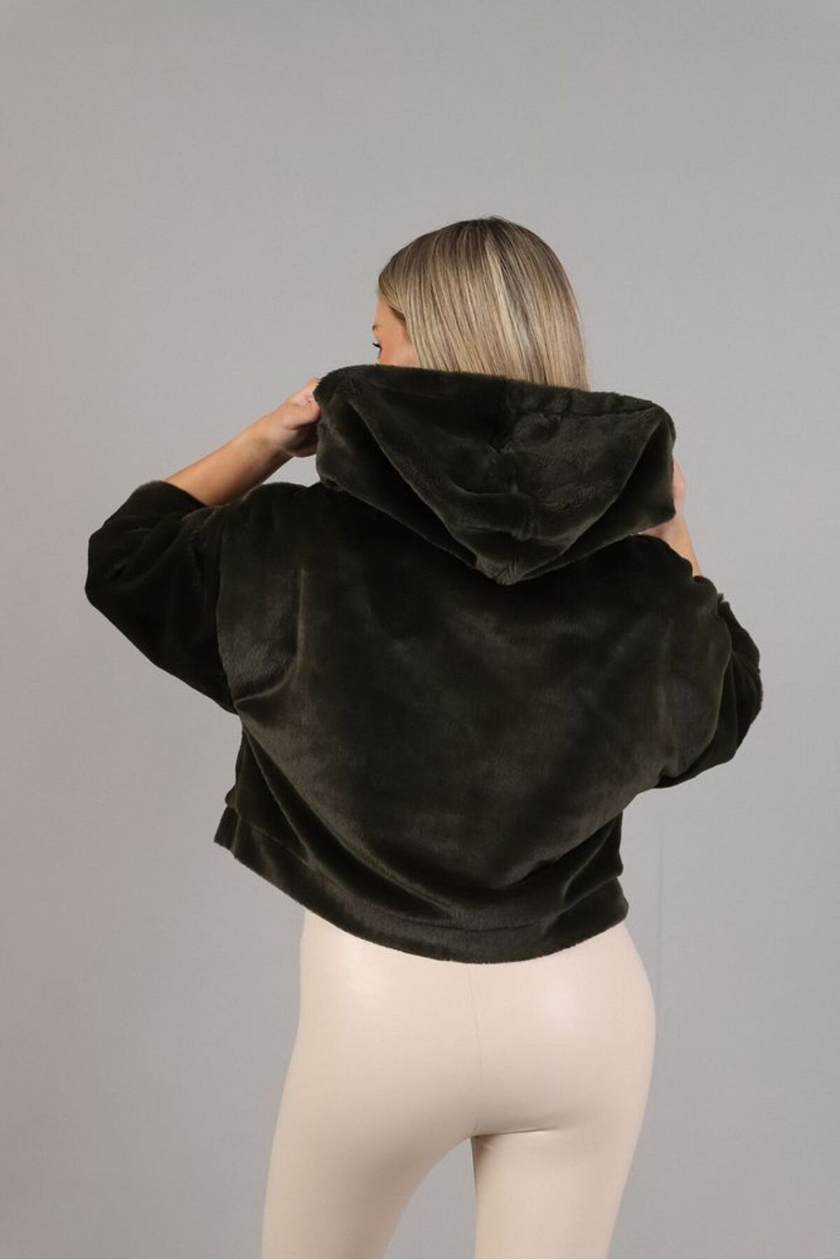 Peluş Mont | F0021 - GRİ