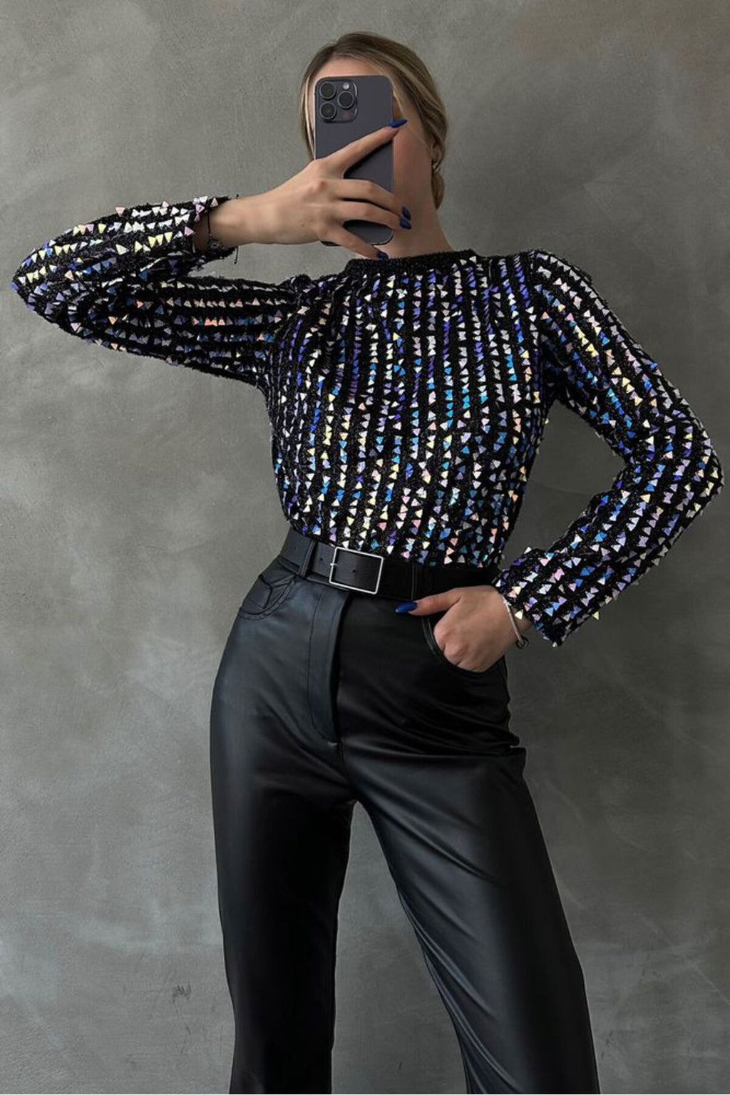 Pul Palet Disco Bluz | F1592 - HOLOGRAM