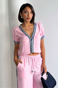 Kot Detaylı Ceket Pembe | D2846 - PEMBE