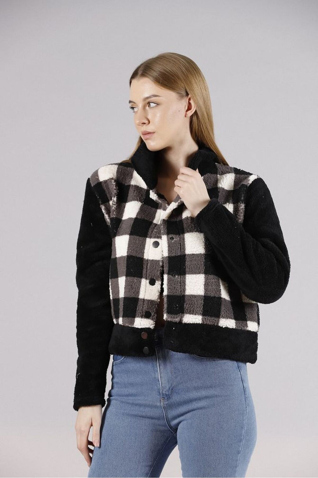 Polar Çıtçıtlı Mont | F1133 - SİYAH DAMA