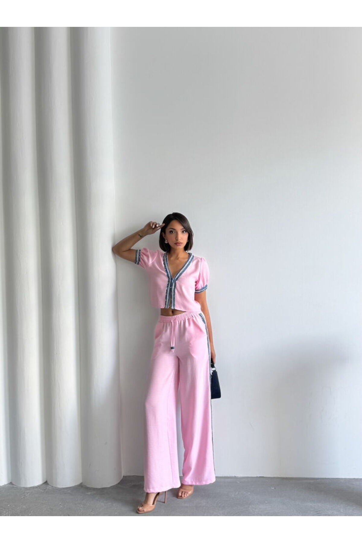Kot Detaylı Ceket Pembe | D2846 - PEMBE