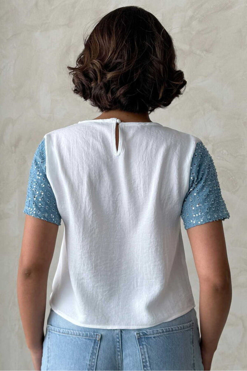 Kot Detaylı T-Shirt | D2792