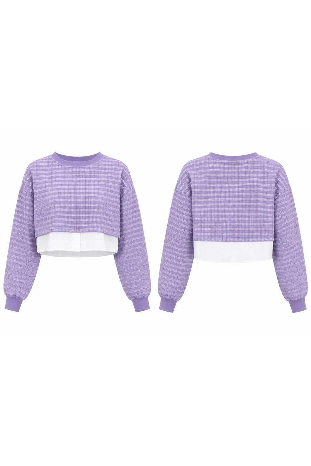 Crop Bluz | F1544 - LİLA