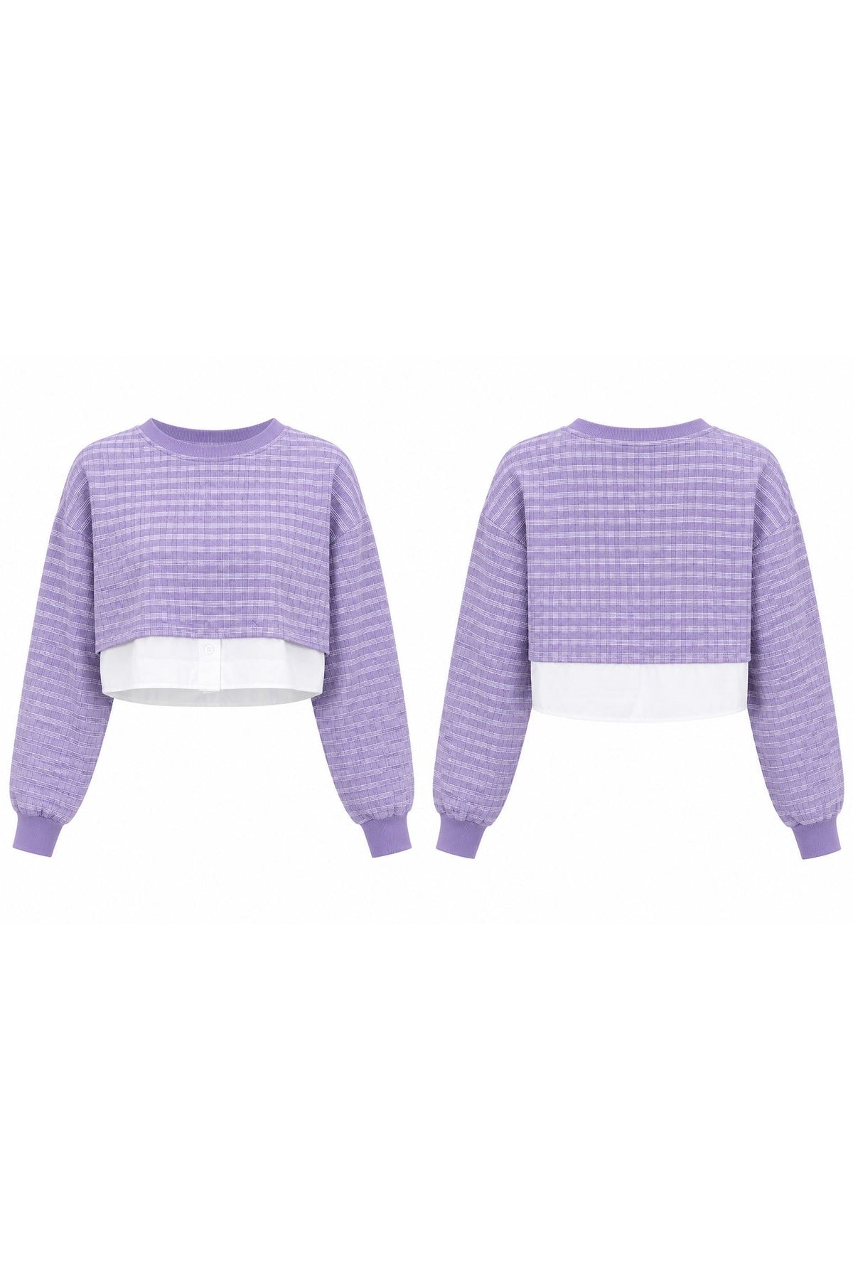 Crop Bluz | F1544 - LİLA