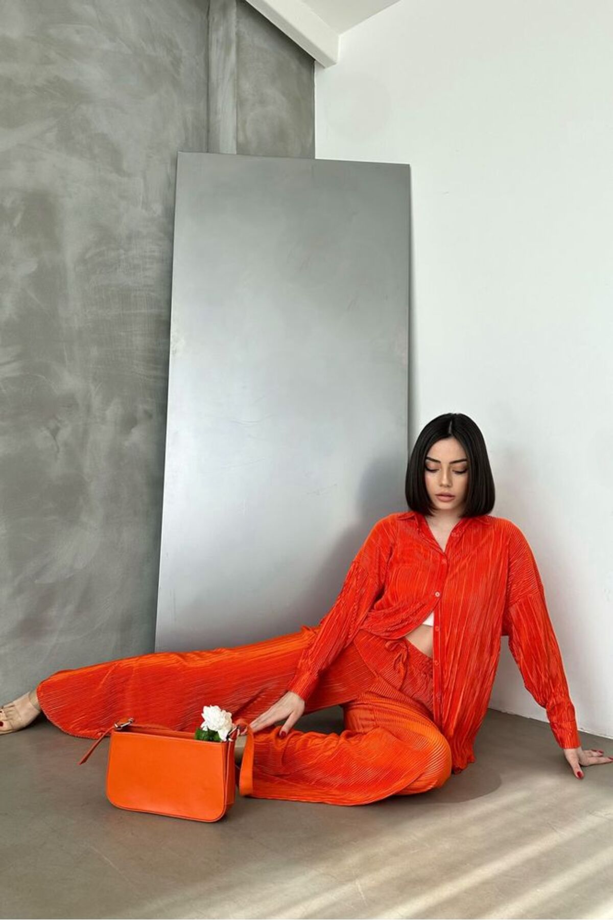 Piliseli Pantolon | D2387 - HAKİ