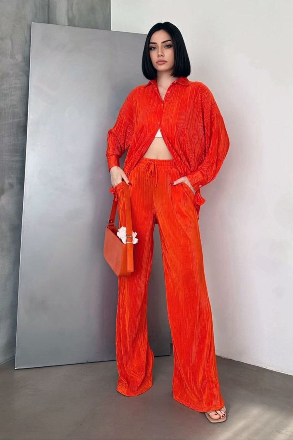Piliseli Pantolon | D2387 - ORANJ