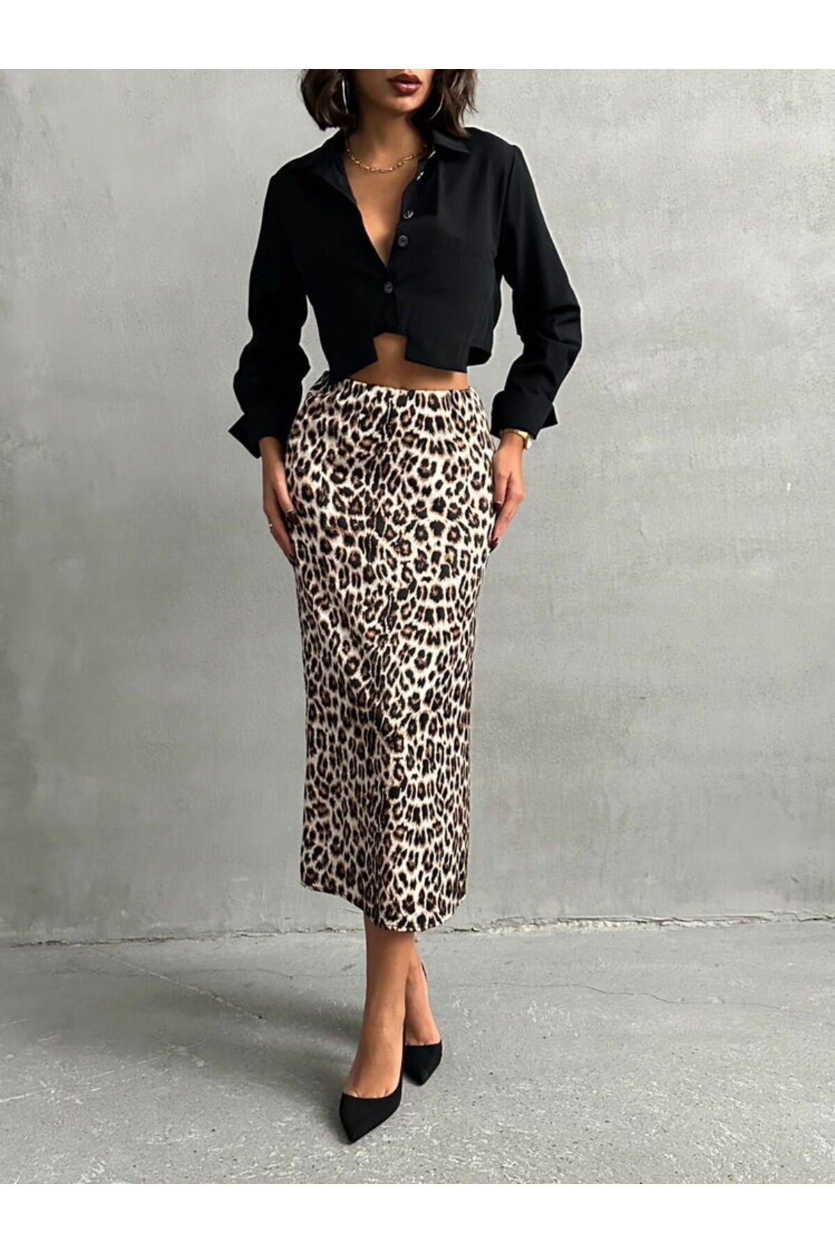 Leopar Desenli Etek F1811 | F1811