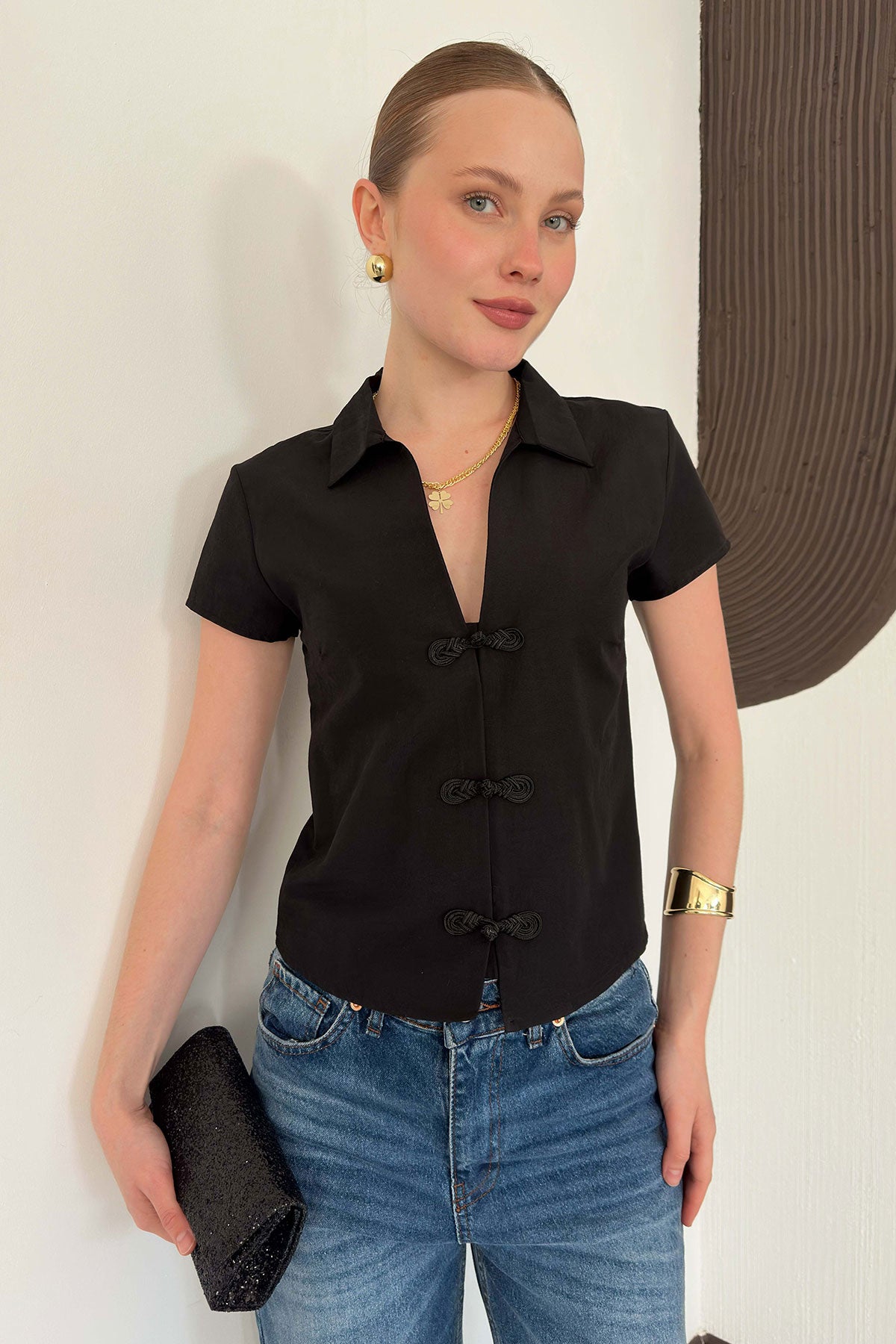 Çin Düğmeli Gömlek | D3048