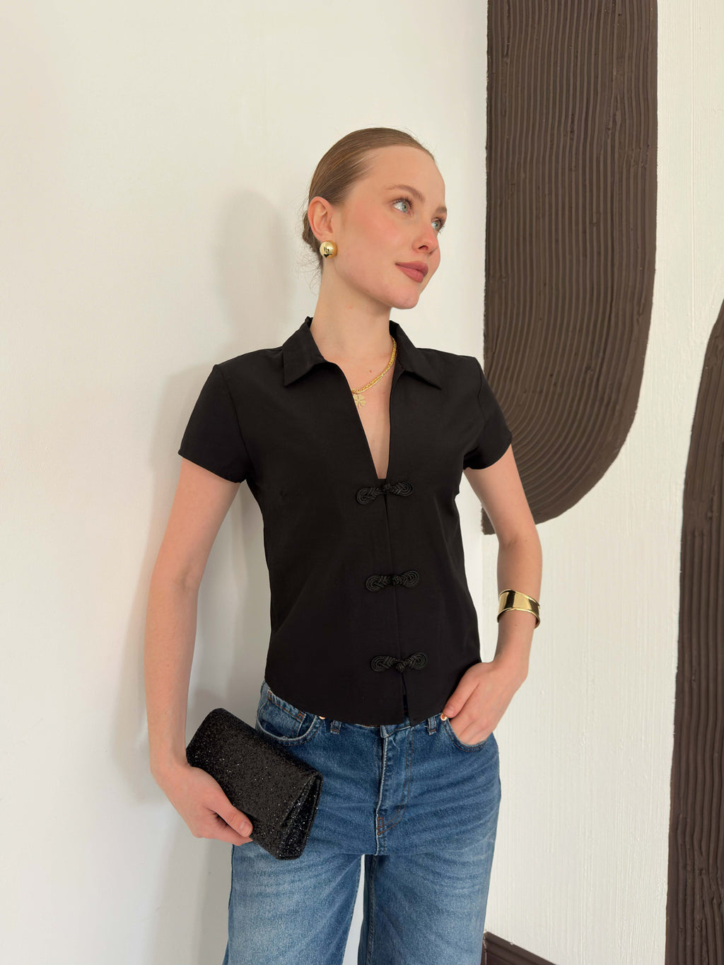 Çin Düğmeli Gömlek | D3048