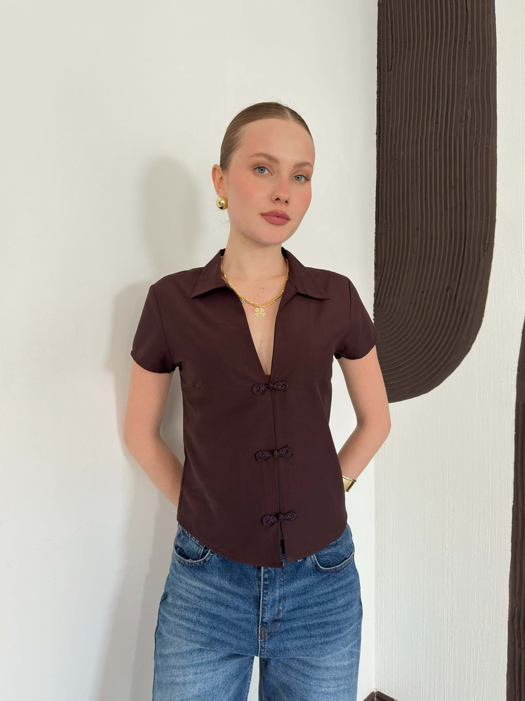 Çin Düğmeli Gömlek | D3048