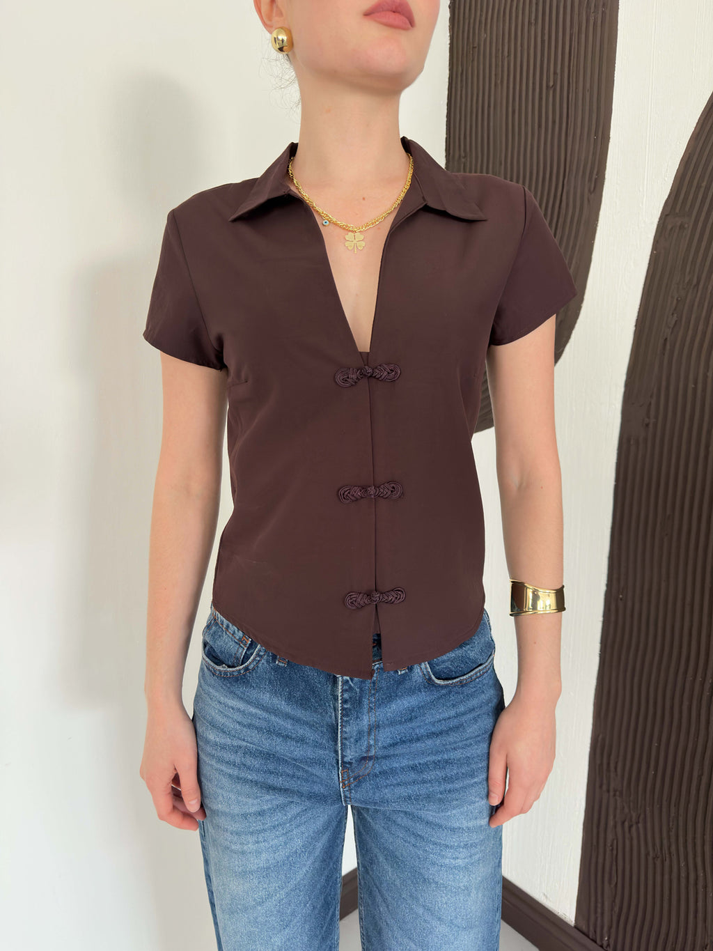 Çin Düğmeli Gömlek | D3048