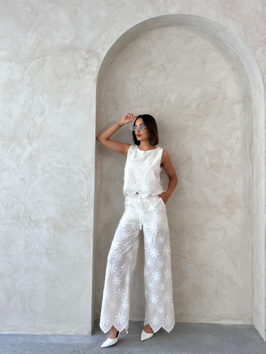 D 2913 NAKIŞLI PANTOLON | D2913