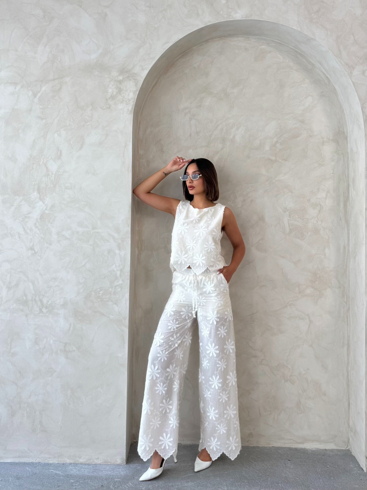 D 2913 NAKIŞLI PANTOLON | D2913