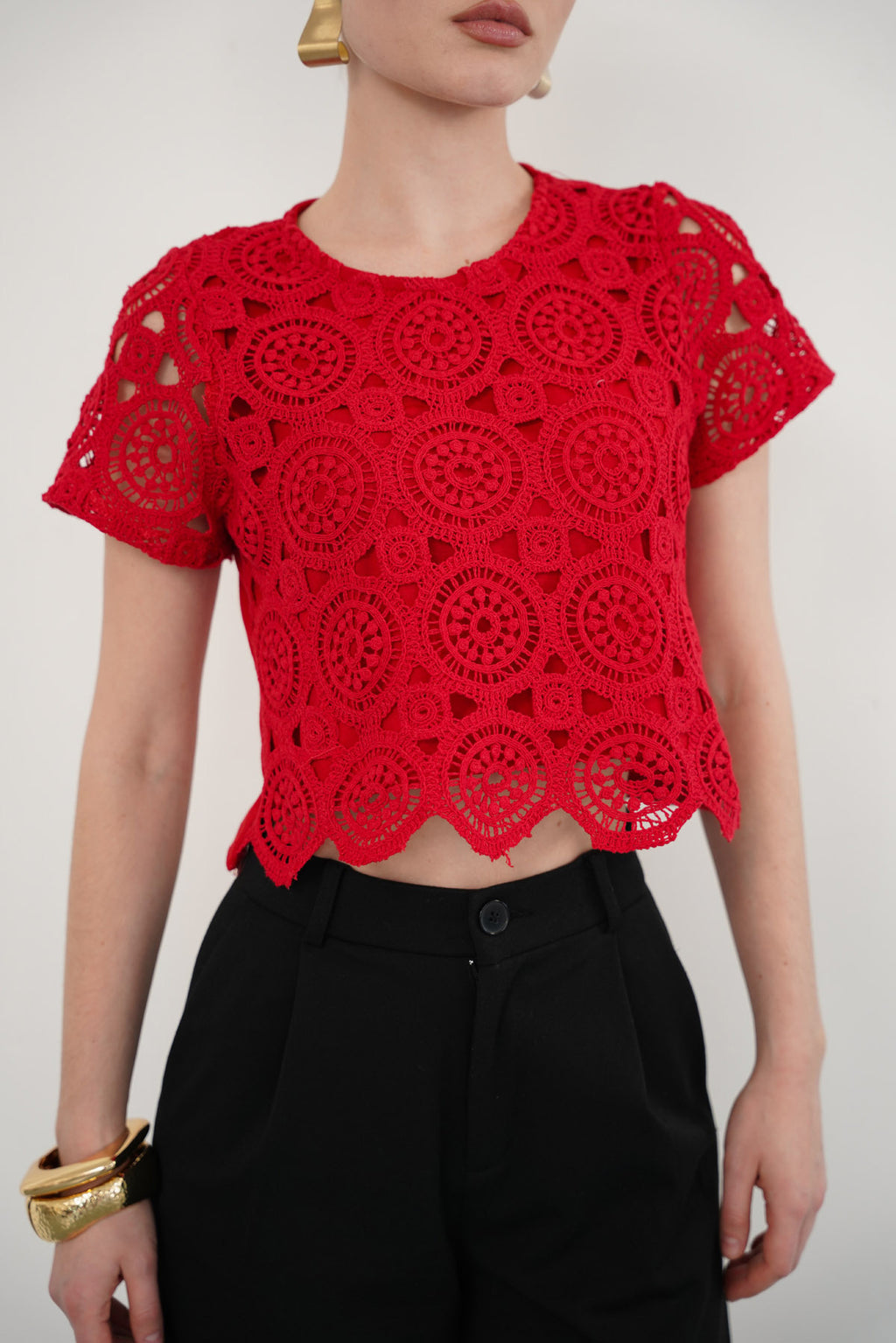 Güpür Abiye Bluz | D2142