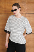 KOL VE ETEK UCU DANTEL T SHIRT | D2988
