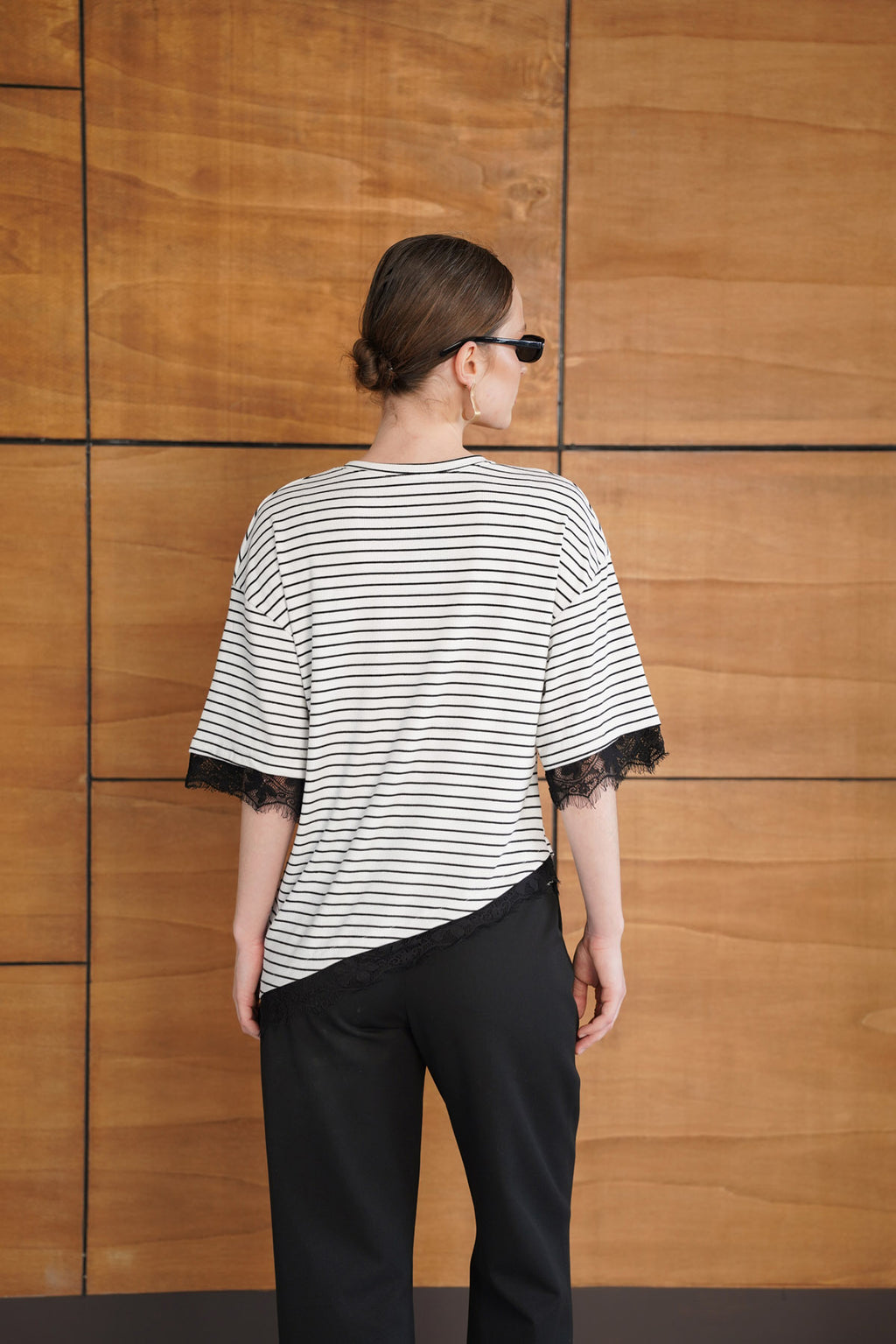 KOL VE ETEK UCU DANTEL T SHIRT | D2988