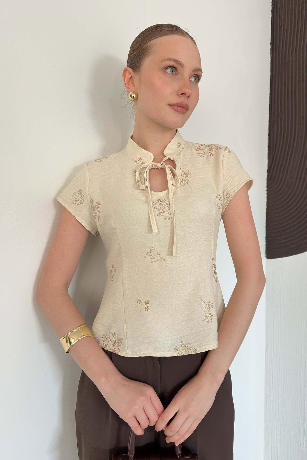 Nakışlı Bluz  | D3058