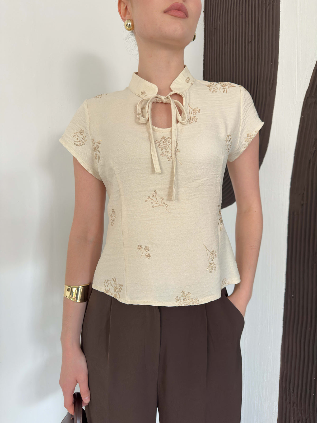 Nakışlı Bluz  | D3058
