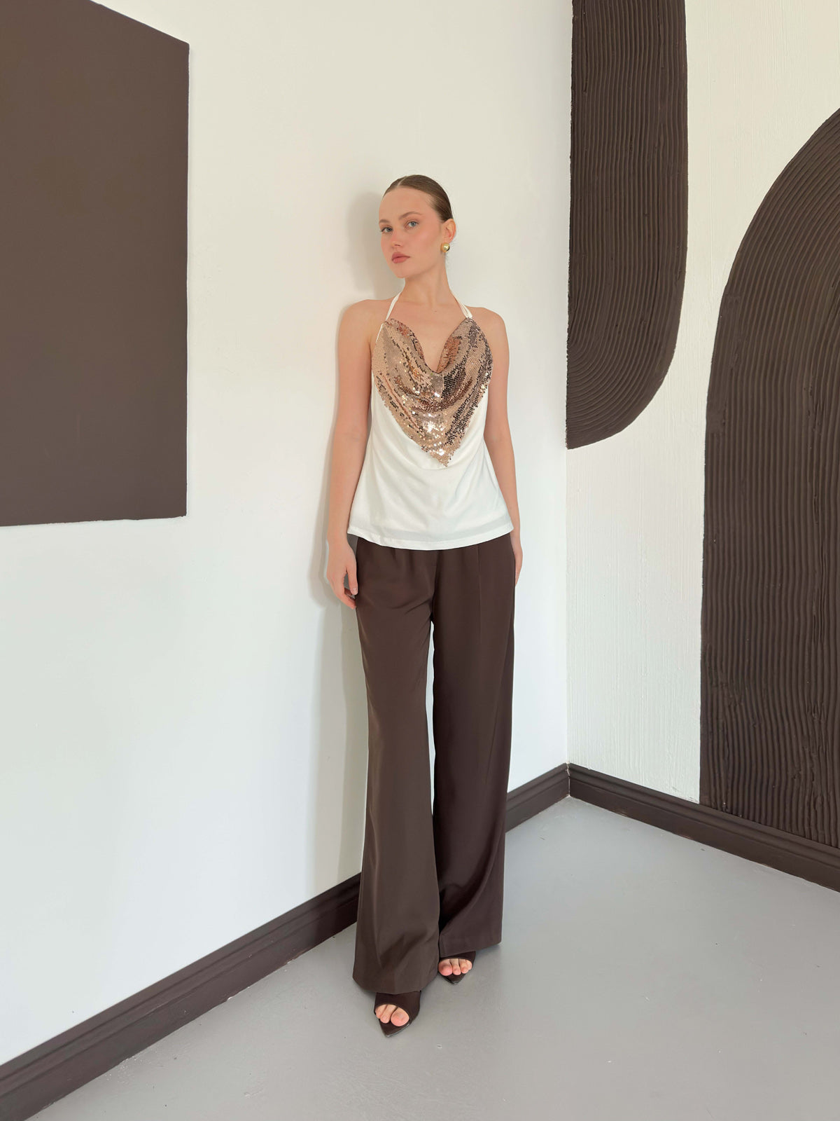 Pullu Askılı Bluz  | D3079