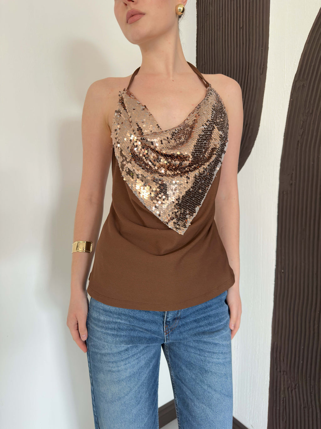 Pullu Askılı Bluz  | D3079