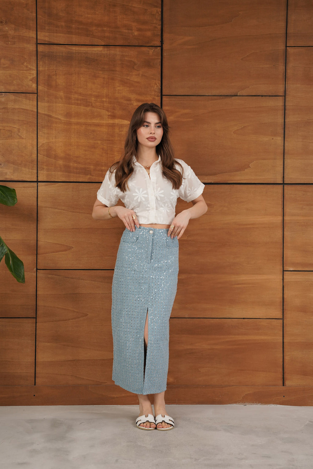 Pullu Kot Etek | F1707
