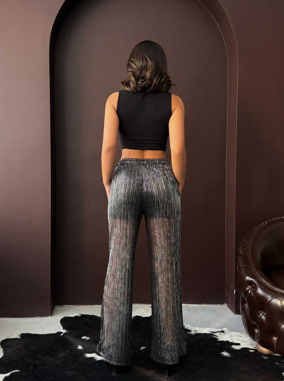 Simli Piiseli Pantolon | F2066
