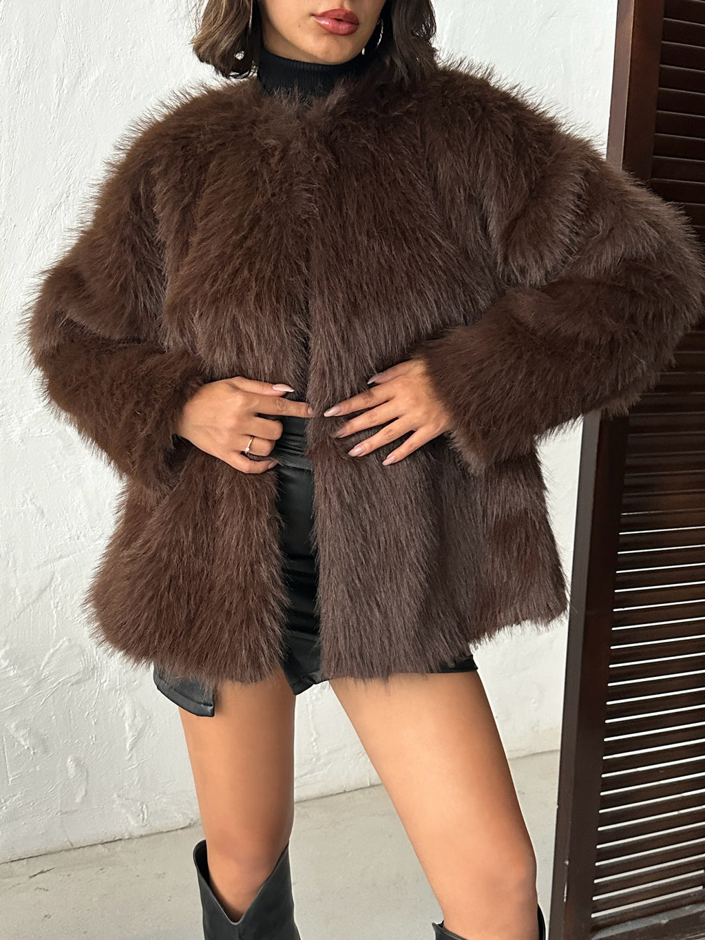Suni Kürk Ceket | F1608